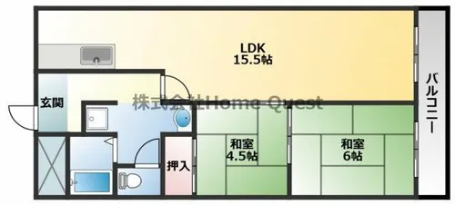 東山本ハイツ【1階】の間取り