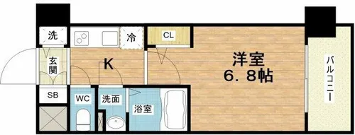 エスリード大阪STATION【7階】の間取り