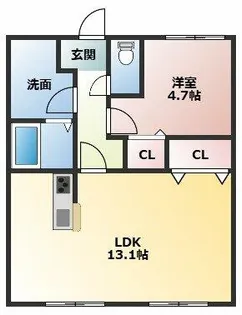 エクシブⅢ【1B号室】の間取り