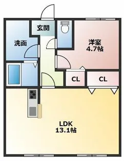 エクシブⅢ【3B号室】の間取り