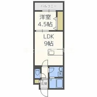 ドゥエリング森小路【6階】の間取り