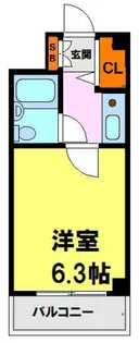 ハイム朝日【103号室】の間取り