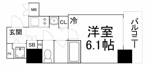 セイワパレス玉造駅上【12階】の間取り