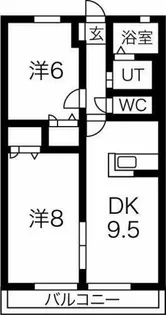 メゾンドフローラII【202号室】の間取り