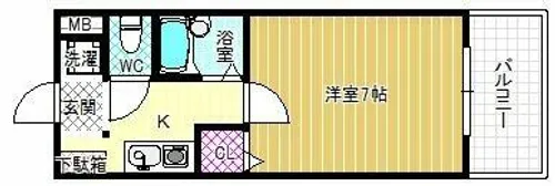 プログレス小山【105号室】の間取り