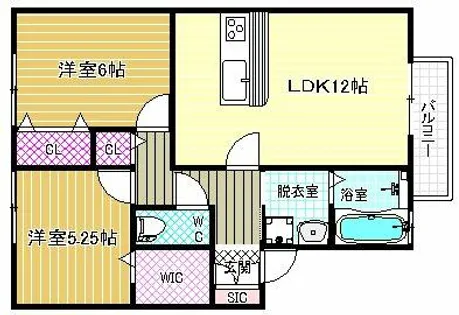 ペルルコートⅠ【2階】の間取り