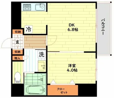 大阪府大阪市浪速区大国2丁目【マンション】の間取り