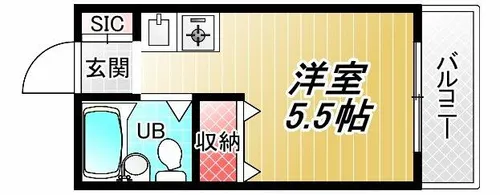 ライラックレインボー北木の本【5階】の間取り
