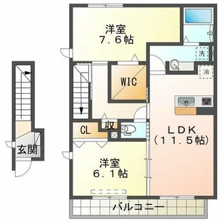 リジエール ドゥ【2階】の間取り