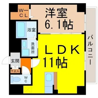 アースヒル東白壁【5階】の間取り