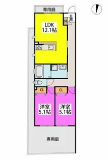 TASHIMA R TERRACE【1階】の間取り