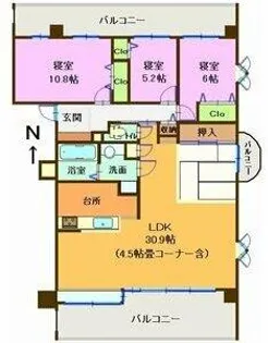 サムティレジデンス東山公園【2階】の間取り