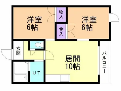 ハイツラポートA【203号室】の間取り