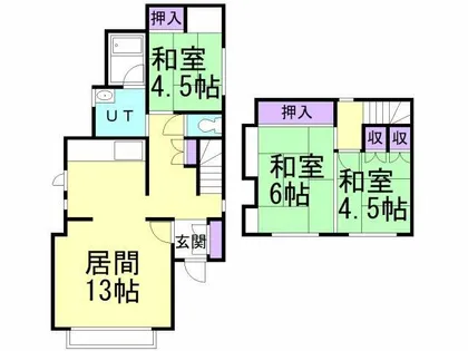 北海道室蘭市輪西町1丁目【一戸建】の間取り