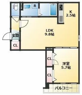 コル・デ・ソル杭全【1階】の間取り