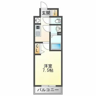 ワールドアイ大阪City Gate【8階】の間取り