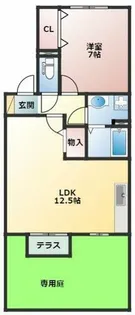 グレイス中道【2階】の間取り