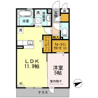 ロイヤルガーデン三国ヶ丘 弐番館【1階】の間取り