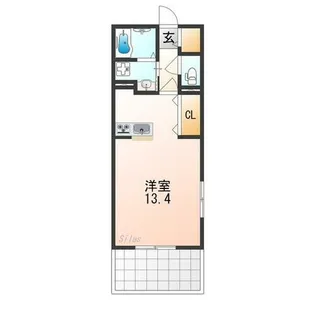 フラット桃ヶ池【1階】の間取り