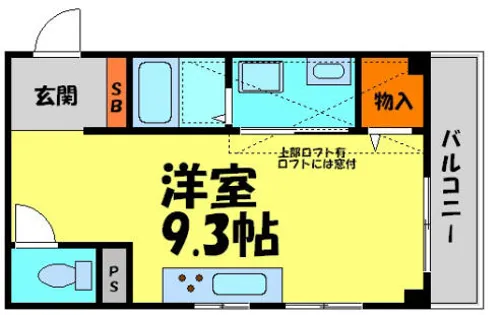 吉永ビル鼓が滝駅前【201号室】の間取り
