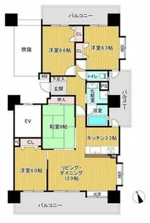 福岡県久留米市東和町【マンション】の間取り