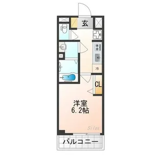 セオリー京都オーラ【1階】の間取り