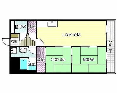 柏原ファミリーハイツ【4階】の間取り