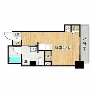 ヴィレッジリバー阿倍野【3階】の間取り