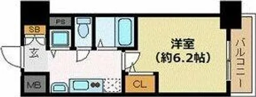 プレサンス名古屋STATIONビジュ【2階】の間取り