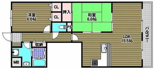 エバーランドシティ新・泉北【10階】の間取り