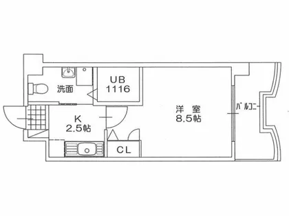 ベルガ北方【6階】の間取り