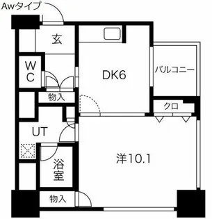 アルグラッドザ・タワー心斎橋【9階】の間取り
