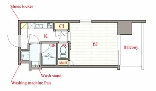 Primavera Nishi Shinsaibashi【7階】の間取り