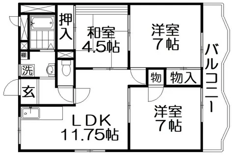 サンファーストウエダ【1階】の間取り