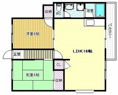 メゾン津々山台B棟【2階】の間取り