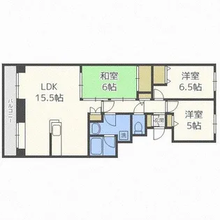 ダイアパレス麻生第2【4階】の間取り
