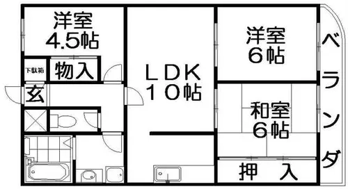 サニーコート山本【2階】の間取り