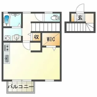 クレールベルヴィル立花【2階】の間取り