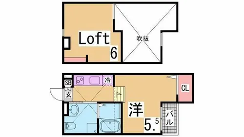 兵庫県神戸市兵庫区東山町4丁目【アパート】の間取り