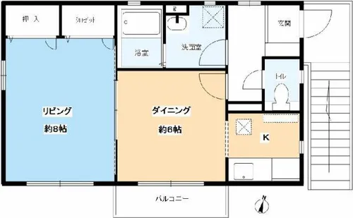 シャーメゾン魚崎北町【2階】の間取り