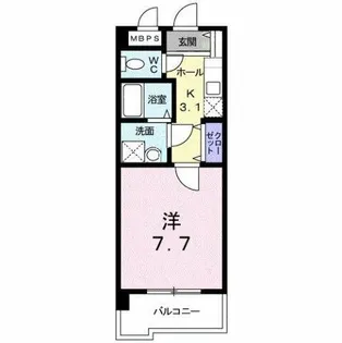 福岡県久留米市南薫町【マンション】の間取り