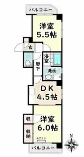 第2宏和ビル【6階】の間取り