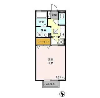 サウスウィンド B【102号室】の間取り