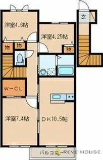 福岡県福岡市早良区原6丁目【アパート】の間取り