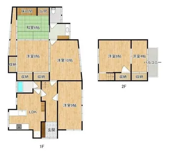 福岡県久留米市北野町八重亀【一戸建】の間取り