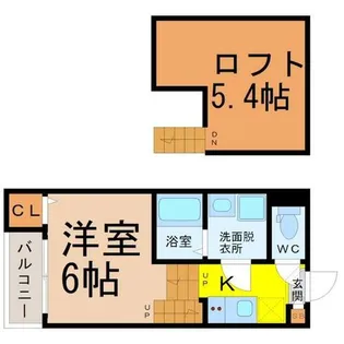 コンフォートうたたね【203号室】の間取り