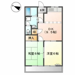 メゾンブランシュ【2階】の間取り