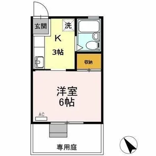 ハイム六軒屋【1階】の間取り