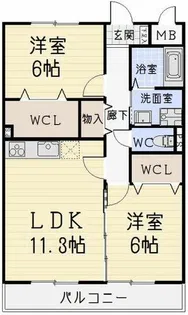 ヴィンヤード【1階】の間取り
