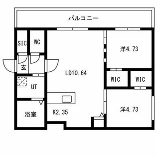 ラピスブラオ八軒【5階】の間取り